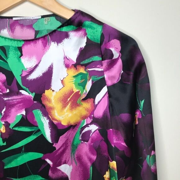 Tahari Sz S Silk Print Dress - Picture 1 of 7